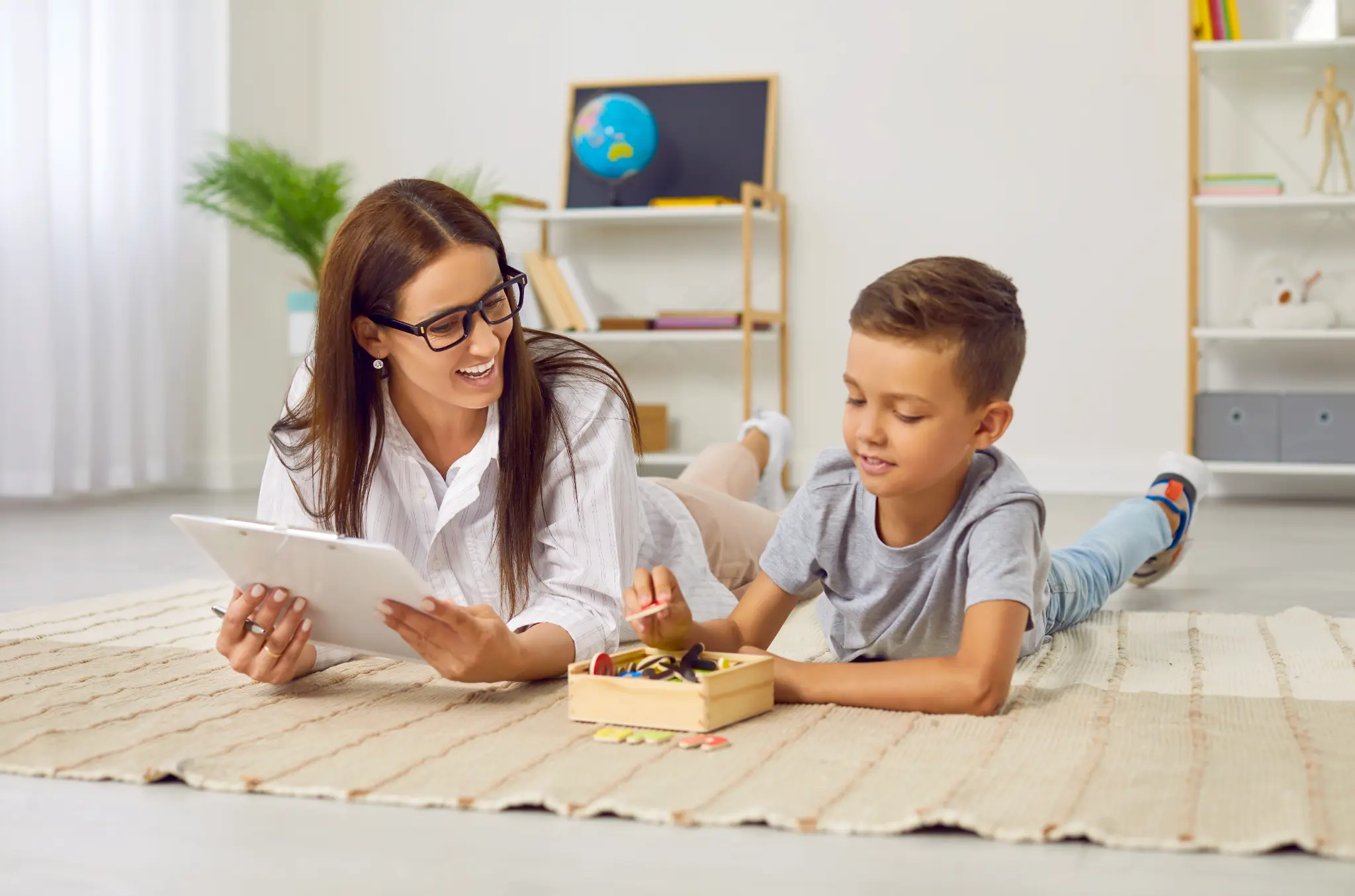 Therapist with child